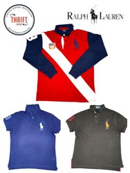 T1287 RL ラグビー/ビッグポニー ポロ Tシャツ