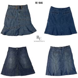 Y2K Britney Era Denim Midi Skirts (RE-1846)