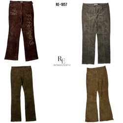 Y2K Unique Flared Corduroy Pants(RE-1857)