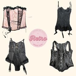 Y2k lace and satin corset collection