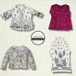 Y2K bedruckte Pop-Bluse