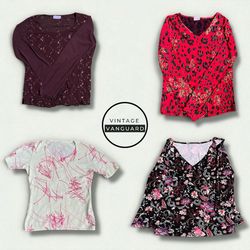 Y2K Retro Bloom Bluse