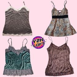 Y2K IT Girl Grunge Cami Tops