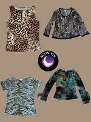 Y2K Mesh Tops ft Animal Print (M-542)