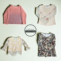 Y2K Muster Pop-Bluse
