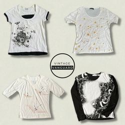 Y2K Chic Gedruckte Bluse