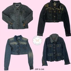 Y2K Vintage Button-Up Denim Jacket – 2000s Retro S..