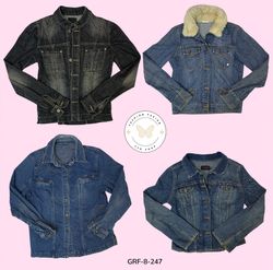 Classic Y2K Blue Denim Jacket with Button Closure ..