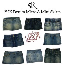 Y2K Denim Mikro- und Mini-Röcke (RERP)