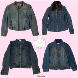 Early 2000s Y2K Denim Zip Jacket – Rare Vintage St..