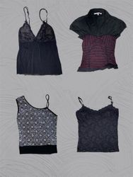 Y2K Black Flashbacks cami Top(TS:682)