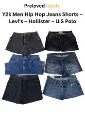 Y2K Men’s Hip Hop Jeans Shorts – Levi’s, Hollister..