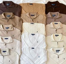 Polo Ralf Lauren Cable and Zip 1/4 Knitwear