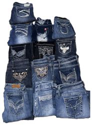 Mix brands embroidery jeans
