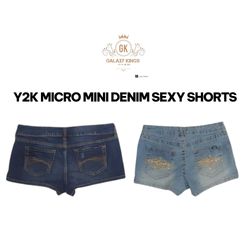 SHORTS SEXY DE JEANS MICRO MINI Y2K