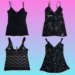 Top Cami Gothico Nero Y2k (TT 168)