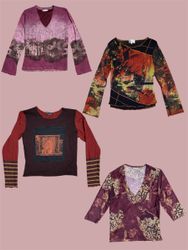 Y2K Mesh Full Sleeves Tops (Rep)