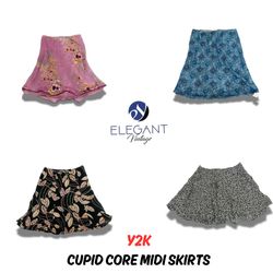 Y2K Cupid Core Midi Skirts - EV0840