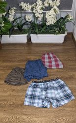 Boxer check print shorts