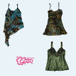 Y2K Boho asymmetrische Cami-Tops (Aug-61)
