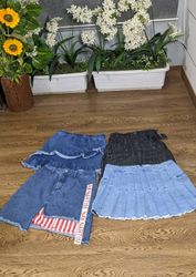 Midi denim skirts