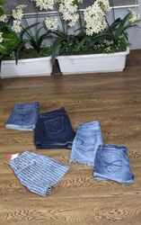 Denim mix branded shorts