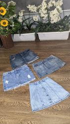 Denim Mini Skirts