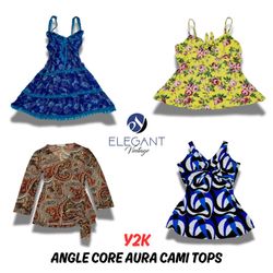 Y2K.Angle Core Aura Cami Tops - EV0341