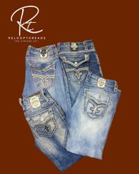 RT1125 Rock Revival Men Mix Jeans