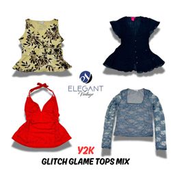Y2K Glitch Glame Tops Mix - EV0345