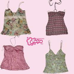 Y2K FairyCore Tone Cami Tops (Aug-62)