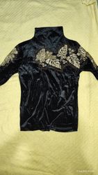 ベルベットハイネックTシャツ
