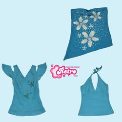Y2K Aqua Vibe Cami Tops Mix (Aug-63)