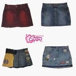 Y2K Club Kid Era Denim Mini Skirt (Aug-65)