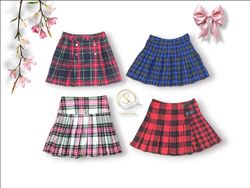 Y2K Plaid Pleated Skirts Mix