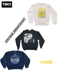 VINTAGE PRINTED  MENSWEAR SWEATSHIRT