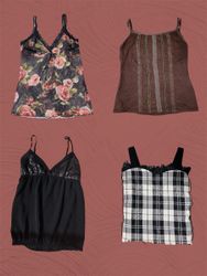Lace, Floral, and Plaid Camisoles(TS:692)