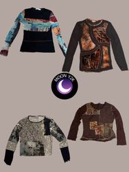 Y2K Graphic Full sleeve mesh tops (M-549)