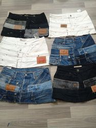 HD1104 Ladies Upcycled Levi's Belted Micro Mini Sk..