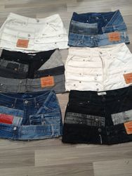 HD1103 Ladies Upcycled Levi's Belted Micro Mini Sk..