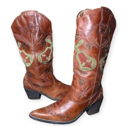SA#283 Vintage Style Cowboy Boots – Unique Western..