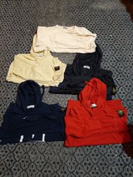 Hoodie in felpa Stone Island