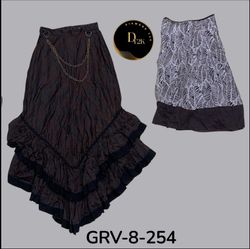 Jupe maxi en coton marron vintage Y2K | Look rétro..