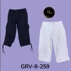 Cargo Capri Noir & Blanc Rétro Y2K | Look Vintage ..