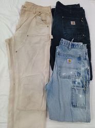 CR4938 VINTAGE CARHARTT JEANS À DOUBLE GENOU