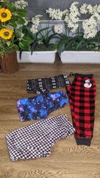 Printed fleece trousers
