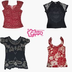 Y2K Milan Night Shot Sleeve tops (Aug-72)