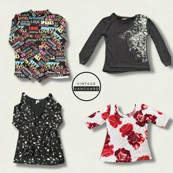 Y2k Bedruckte Mystische Muster Bluse