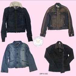 Jaqueta de Denim Vintage Y2K – Essencial com Zíper..
