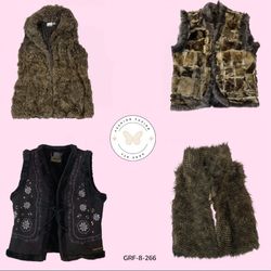 Colete de Pelúcia Desfiada Y2K – Estilo Retro de F..